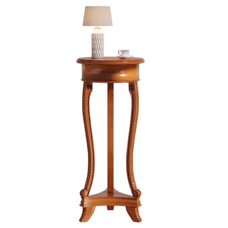 2-Tier Round Flower Pot Stand, Plant Table Potted Holder Rack