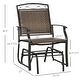 preview thumbnail 3 of 15, Outsunny Set of 2 Outdoor Glider Chairs, Porch & Patio Rockers for Deck with PE Rattan Seats, Steel Frames