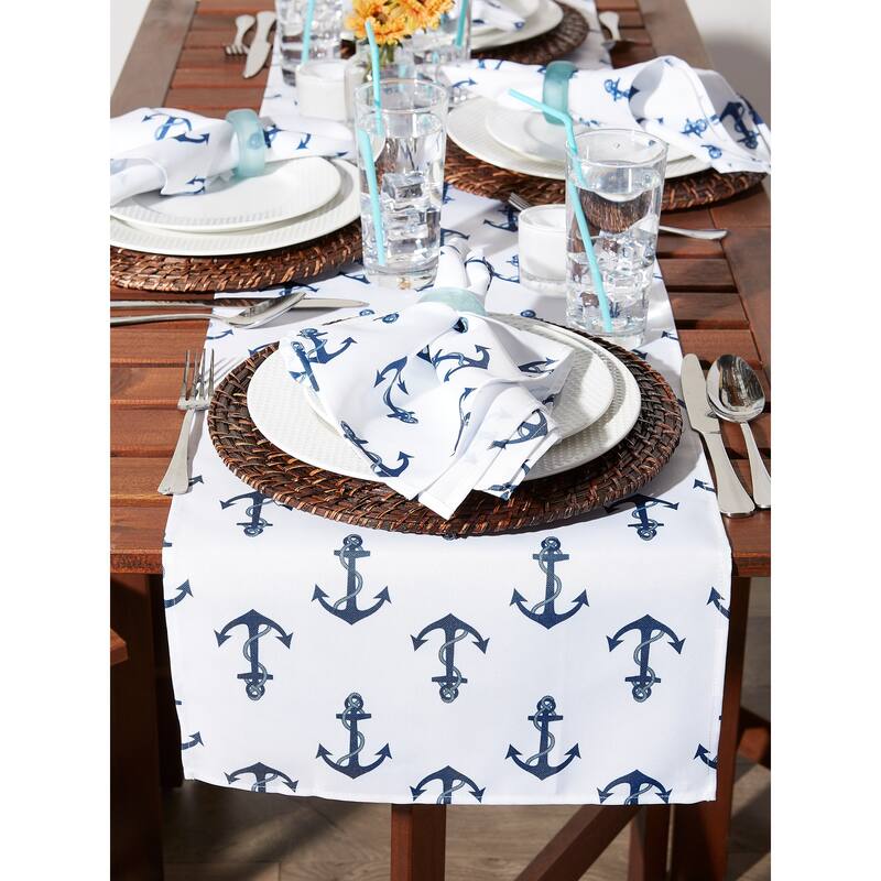 DII Anchors Print Outdoor Table Runner 14x72