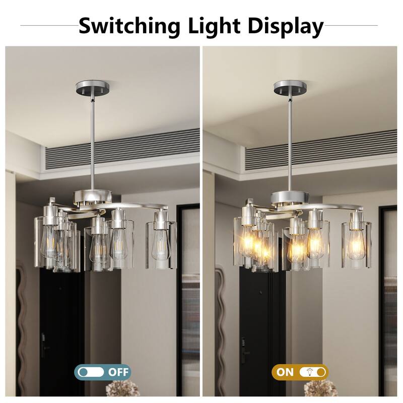 6-Light Modern Farmhouse Chandelier