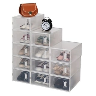 Shoe Storage Boxes 12 Pack Clear Plastic Stackable - Bed Bath & Beyond ...