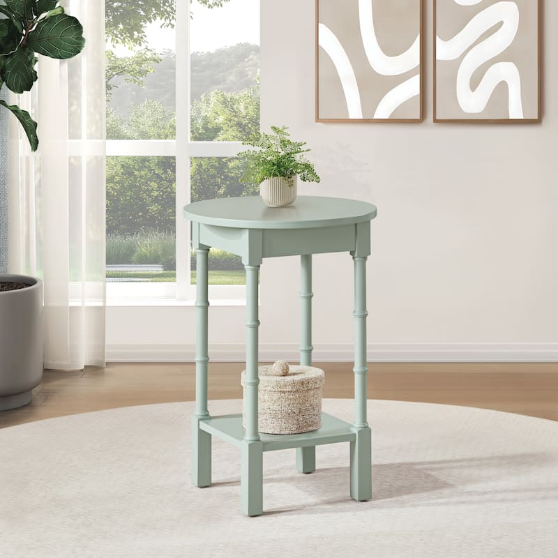 Golden Side Round Table Straight Legs