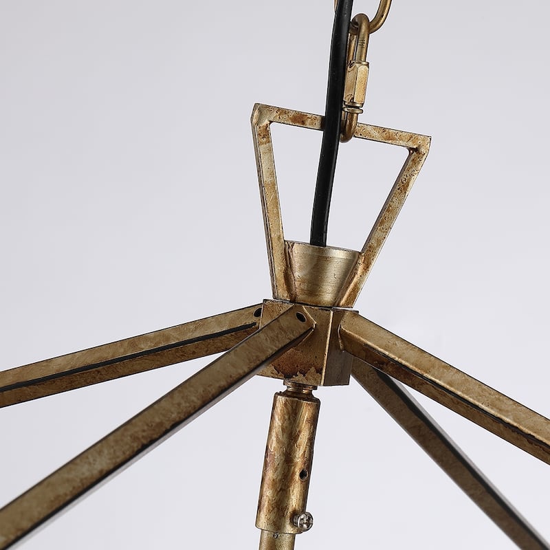 Grand 6-Light Open Frame Cage Lantern Chandelier