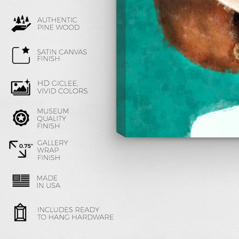 Wynwood Studio Canvas Fashion and Glam Summers in Teal Green and Modern & Contemporary Wall Art Canvas Print
