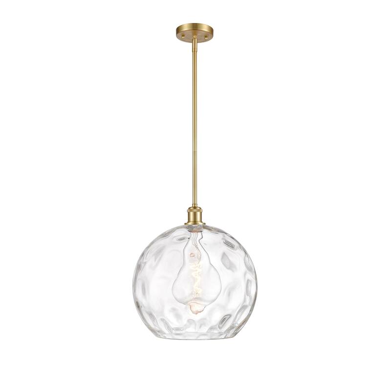 Innovations Lighting Athens Water Glass 1 Light 14" Pendant - Satin Gold
