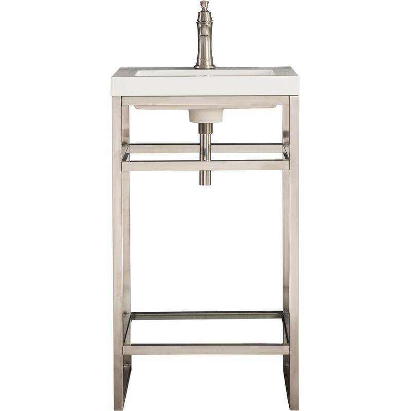 James Martin Vanities C105V20WG Boston 19-5/8" Rectangular Stainless - Brushed Nickel