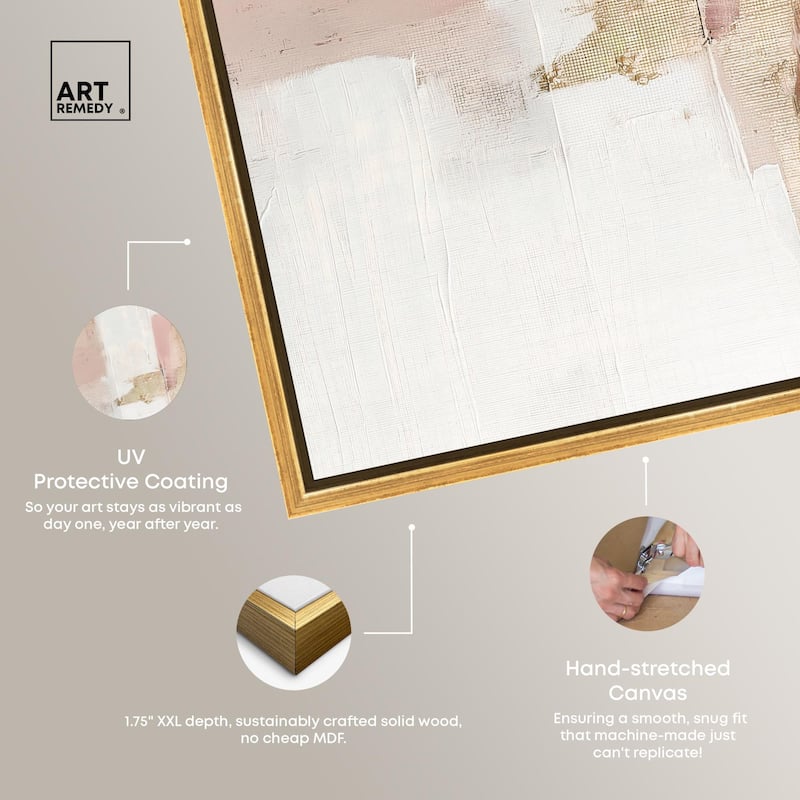 Blush Gold Shimmer I Canvas by Art Remedy