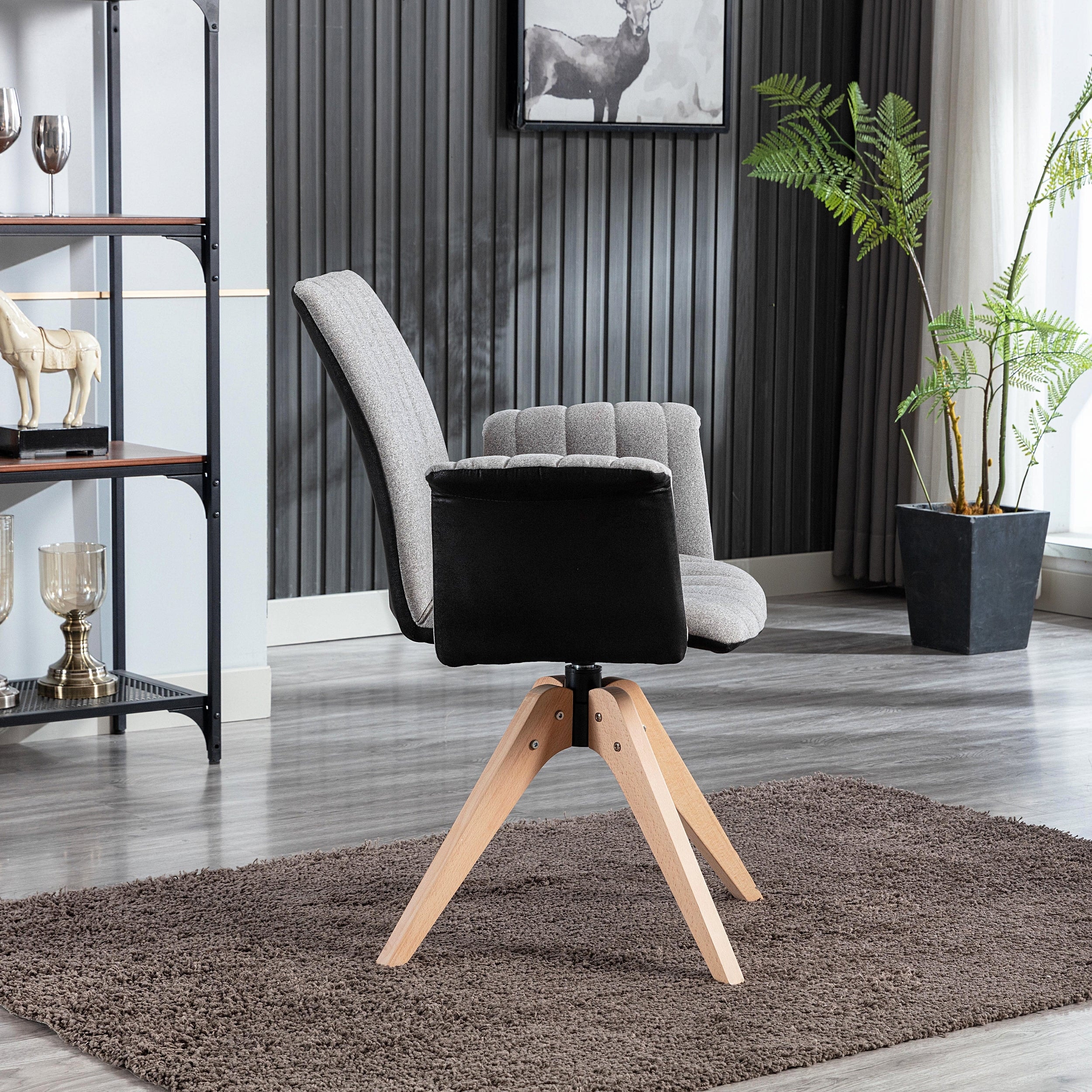 Fabric swivel dining chairs sales