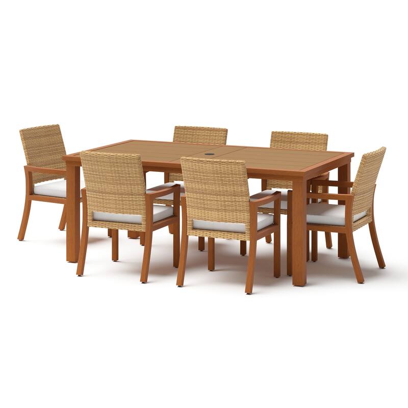 Mili 7 Piece Sunbrella Outdoor Patio Dining Set