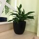 preview thumbnail 6 of 4, Durx-litecrete Lightweight Concrete Modern Seamless Round Cement Color Planter-Small - 10" W x 9" H