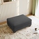 preview thumbnail 48 of 56, Modern Corduroy Fabric Oversized Accent Ottoman