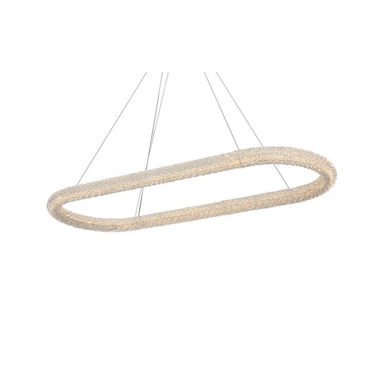 Elegant Lighting 3800D50L1 Bowen 51" Wide LED Crystal Ring Chandelier