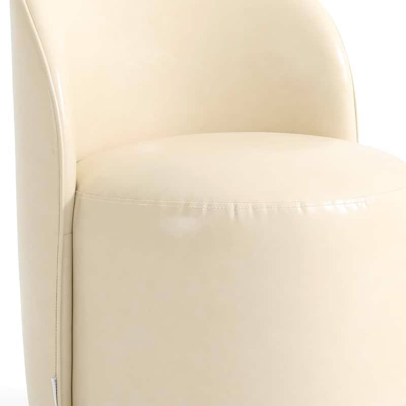 Modern Armless 360-Degree Swivel Dining Chair Barrel Chair