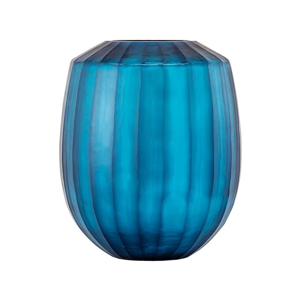 Elk Home Aria Blue Glass Transitional 10 Inch Wide Vase