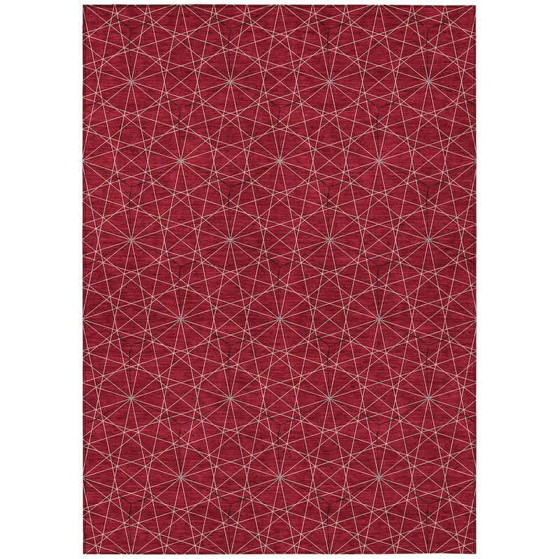 HomeRoots Geometric Transitional Rectangle Outdoor Rug
