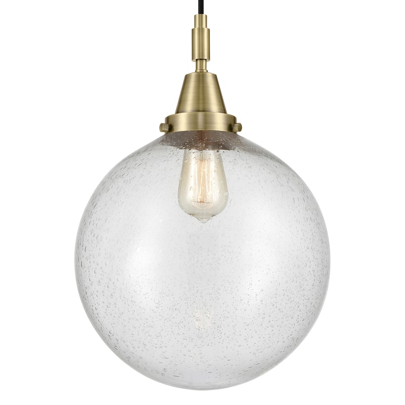 Innovations Lighting 447-1P-G204-12 Beacon 12" Wide Pendant with - Antique Brass