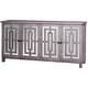 preview thumbnail 3 of 3, Harp & Finial Abbott 4-Door Gray Wash Beveled Mirror Sideboard