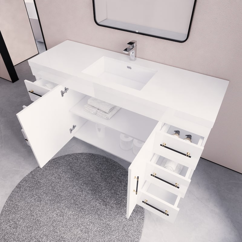 Eliza 60'' Freestanding Vanity with Single Sink