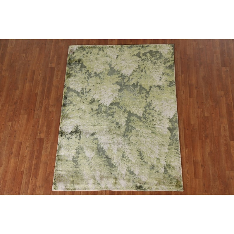 Abstract Modern Area Rug Handmade Wool Carpet - 4'7"x 6'5"