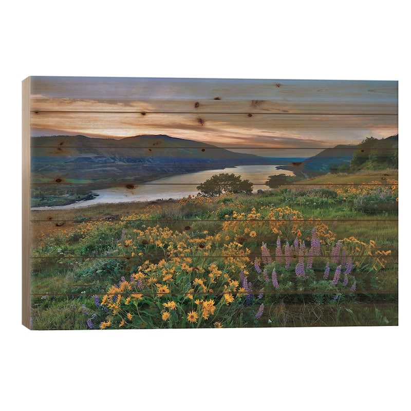 USA, Oregon. View of Lake Bonneville at sunrise. Print On Wood by Jaynes Gallery - Multi-Color - 26x40x1.5