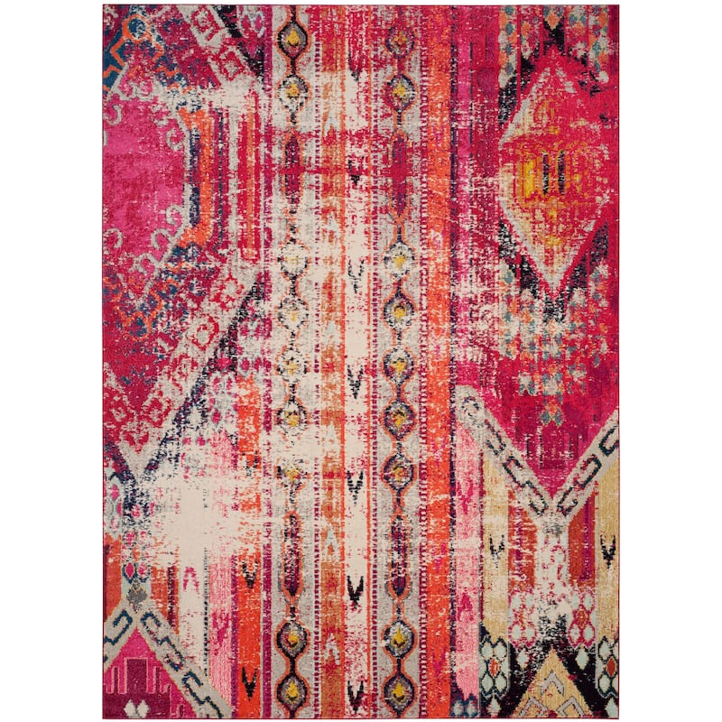 SAFAVIEH Monaco Lumturije Distressed Boho Rug