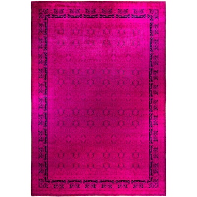 Overdyed One-of-a-Kind Hand-Knotted Area Rug - Pink - 12' 1" x 18' 0"
