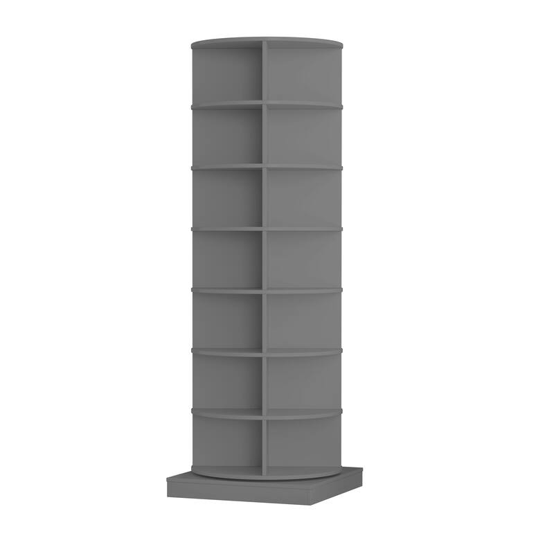 Rotatable Shoe Organizer Rack Cabinet with 7 Layers and 28-Pair Capacity, Compact Design for Entryway, Hallway Shoe Storage