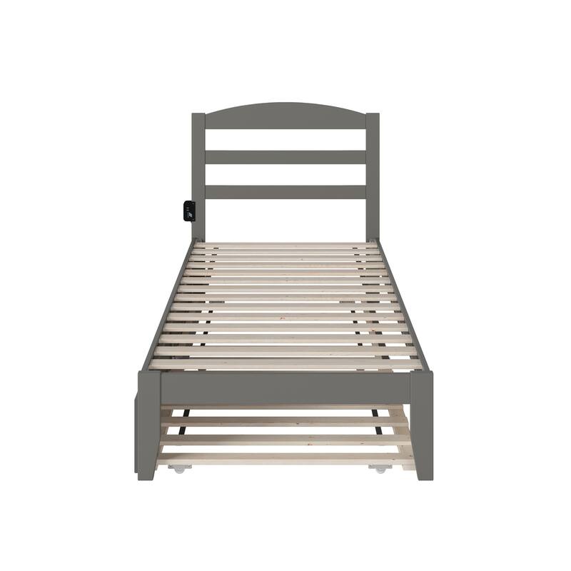Warren Solid Wood Platform Bed with Twin XL Trundle