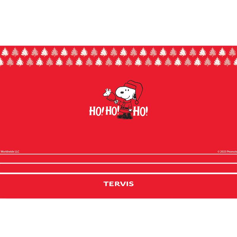 Tervis Traveler Peanuts Ho Ho Ho Christmas Holiday Triple Walled Insulated Travel Tumbler, Stainless Steel