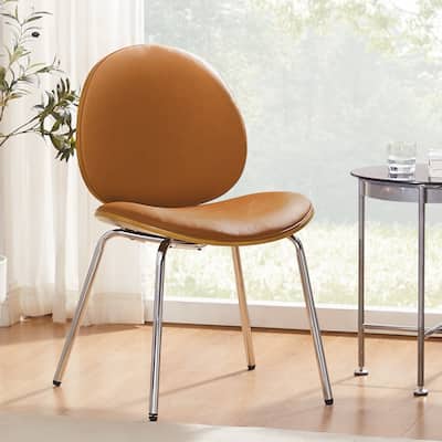 Art Leon Beetle Veneer Chair, Walnut, Chrome