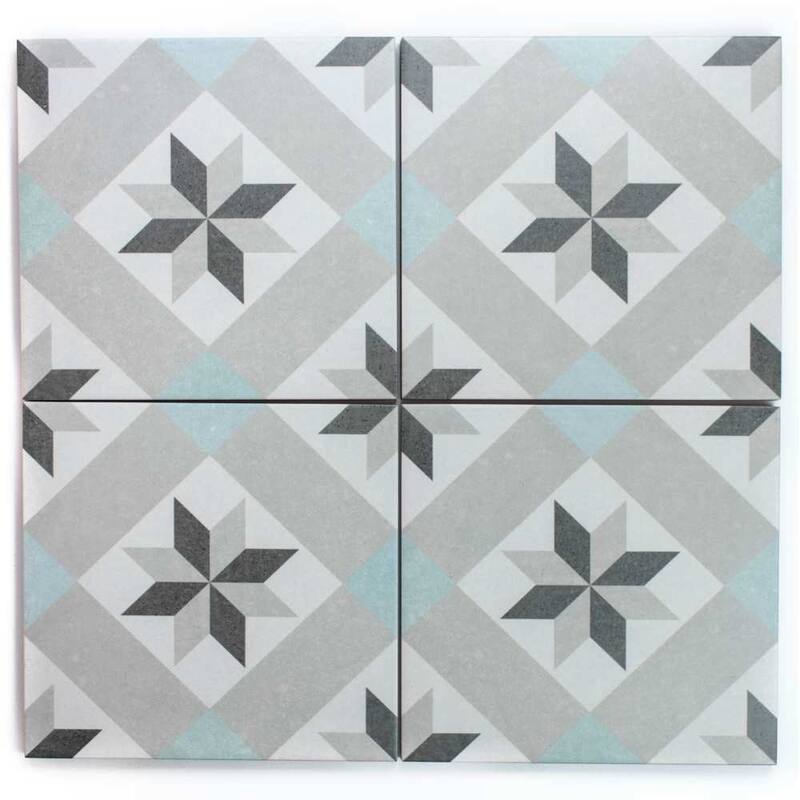 The Tile Life Moon Star 9x9 Pearl Grey Porcelain Floor & Wall Tile