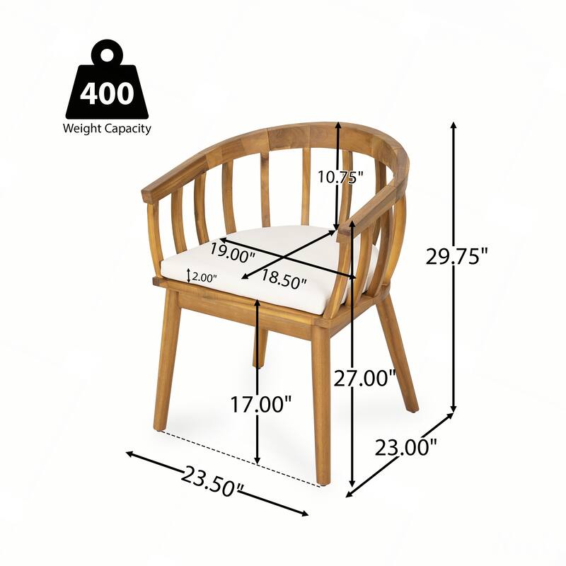 Outdoor Dining Arm Chair Set of 2
