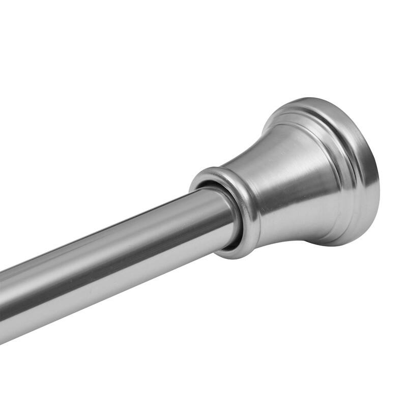 Utopia Alley Adjustable 72-Inch Shower Curtain Tension Rod - Rust-Proof Aluminum with Rubber End Cap, No Drill Installation - Chrome
