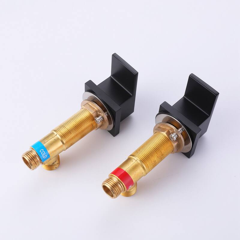 Double Handle Copper Widespread Bathroom Sink Faucet
