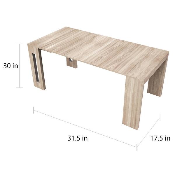 dimension image slide 1 of 2, ERIKA Modern Extendable Console Table Dining Table