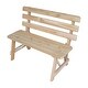 preview thumbnail 8 of 10, Cedar 2' Traditional Backed Bench Unfinished