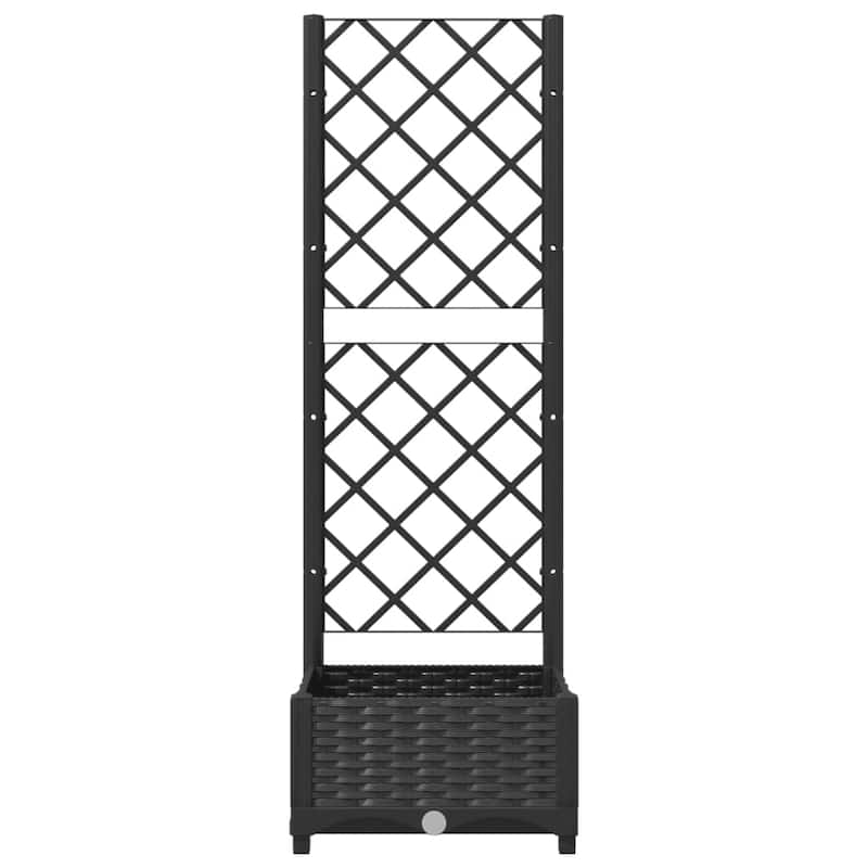 vidaXL Garden Planter with Trellis Plant Pot Flower Box Raised Bed Outdoor PP