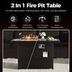 preview thumbnail 43 of 51, 7-Piece Outdoor Deep Seating Sectional Wicker Patio Conversation Set with Fire Pit