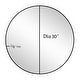preview thumbnail 11 of 31, Mirror Trend Round Flat Metal-framed Wall Mirror
