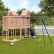 preview thumbnail 11 of 17, vidaXL Swing Set Outdoor Backyard Wooden Playground Equipment for Kids Age 3-8 142.5" x 220.5" x 103.9" Douglas