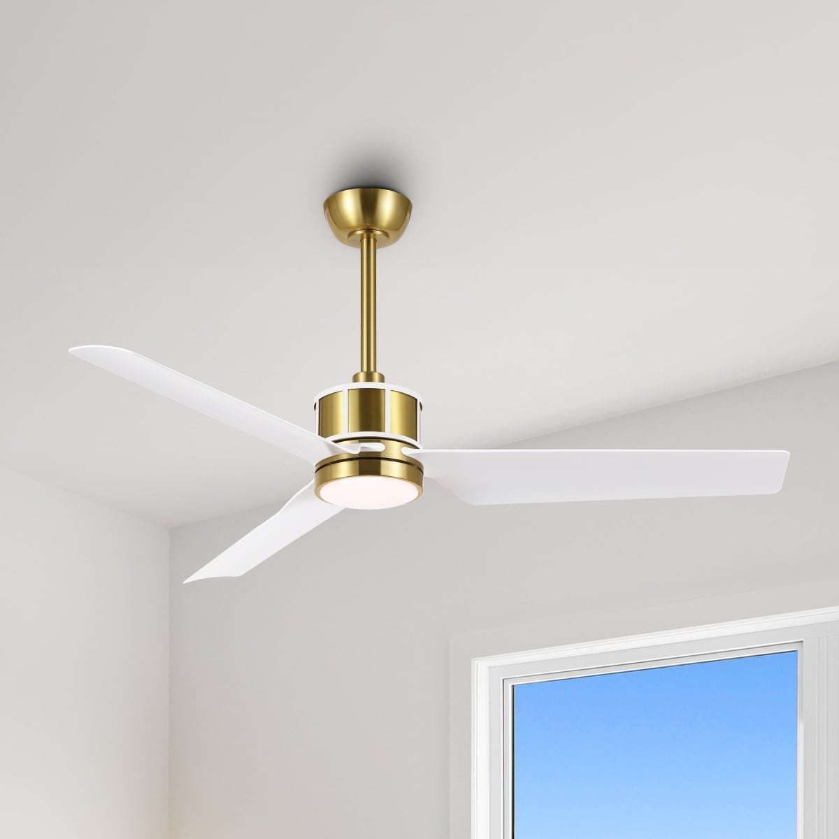 MLiAN 52 inch 3 ABS Blades LED Ceiling Fan with Remote