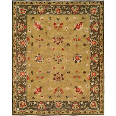 Traditional Multi-Colored Hand-Knotted Wool Area Rug