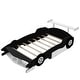 preview thumbnail 23 of 25, Full Size Pine Wood Race Car Platform Bed with Safety Rails, Easy Assembly, and Sturdy Construction