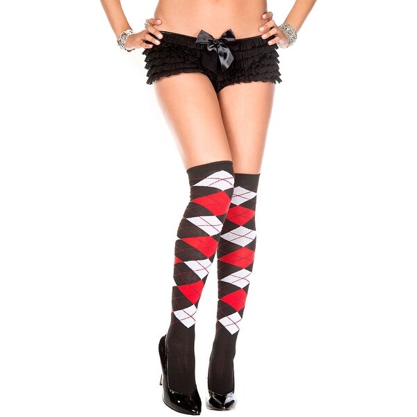sheer black thigh high socks