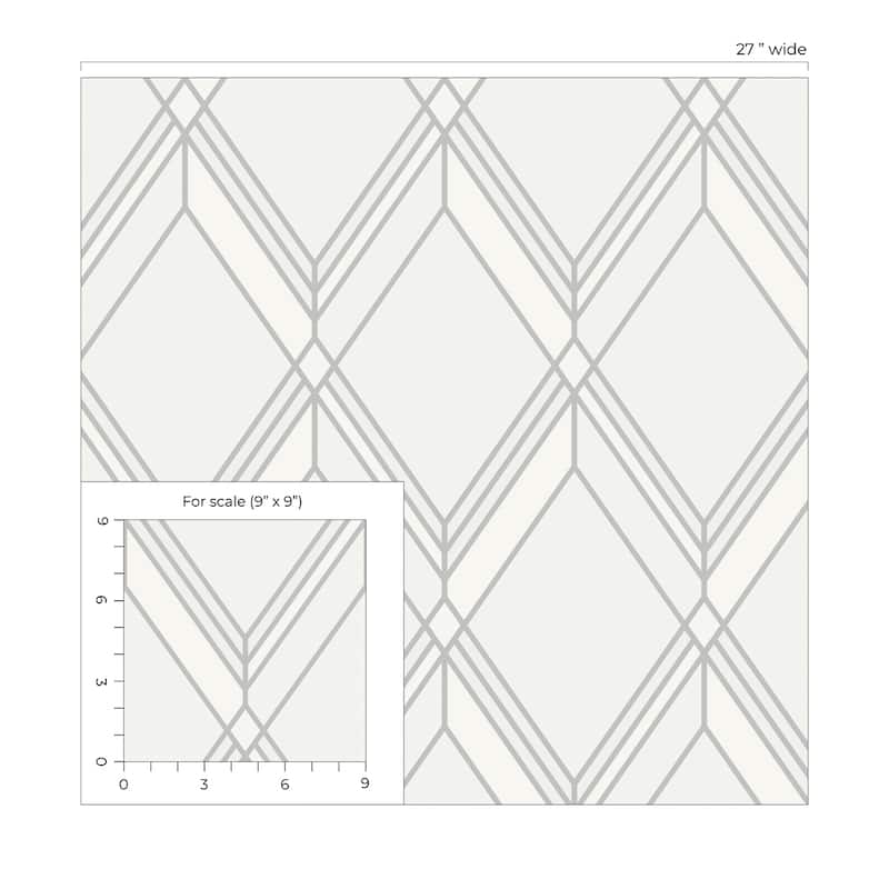 Seabrook Designs Brooklyn Diamond Nonwoven Unpasted Wallpaper