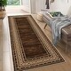 preview thumbnail 8 of 7, Modern Bordered Area Rugs for Living Room Bedroom Floral Rug Low Pile Non-Slip Accent Rug 2'x6' - Red Brown