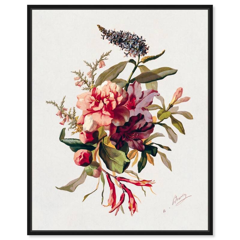 Winter-Flowering Plants Canvas by Art Remedy - Black - 24" x 30"