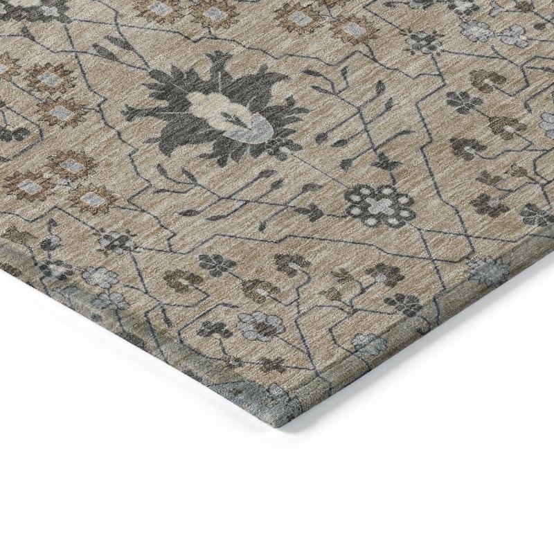 HomeRoots Oriental Traditional Rectangle Outdoor Rug