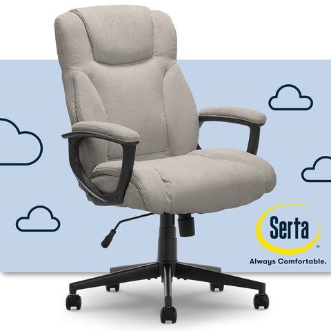 Serta Connor Executive Office Chair, Ergonomic Computer Chair with Layered Body Pillows, Contoured Lumbar, Adjustable Seat