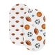 preview thumbnail 2 of 4, Sweet Jojo Designs Sports Theme Boy 2 Pack Baby Bassinet Fitted Sheets - Football Print & Watercolor Vintage Sport Themed, Stars